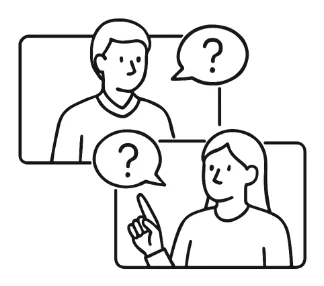 Online interview illustration